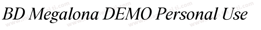 BD Megalona DEMO Personal Use Only字体转换